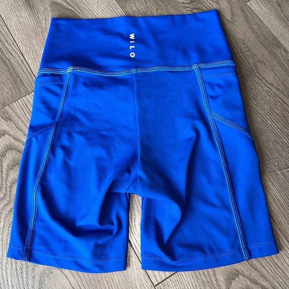 WILO The Label Contour Seem Biker Shorts Cobalt Blue size SMALL